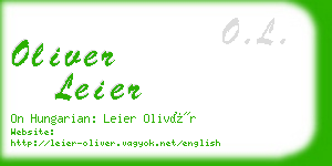 oliver leier business card